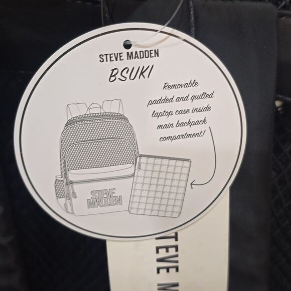 Steve Madden BSuki Mesh Backpack w/Laptop Case- Black main image 11